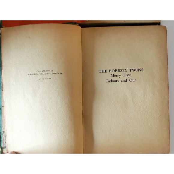 Bobbsey Twins Books Laura Lee Hope In The Great West Merry Days Indoors And Out - Picture 4 of 7
